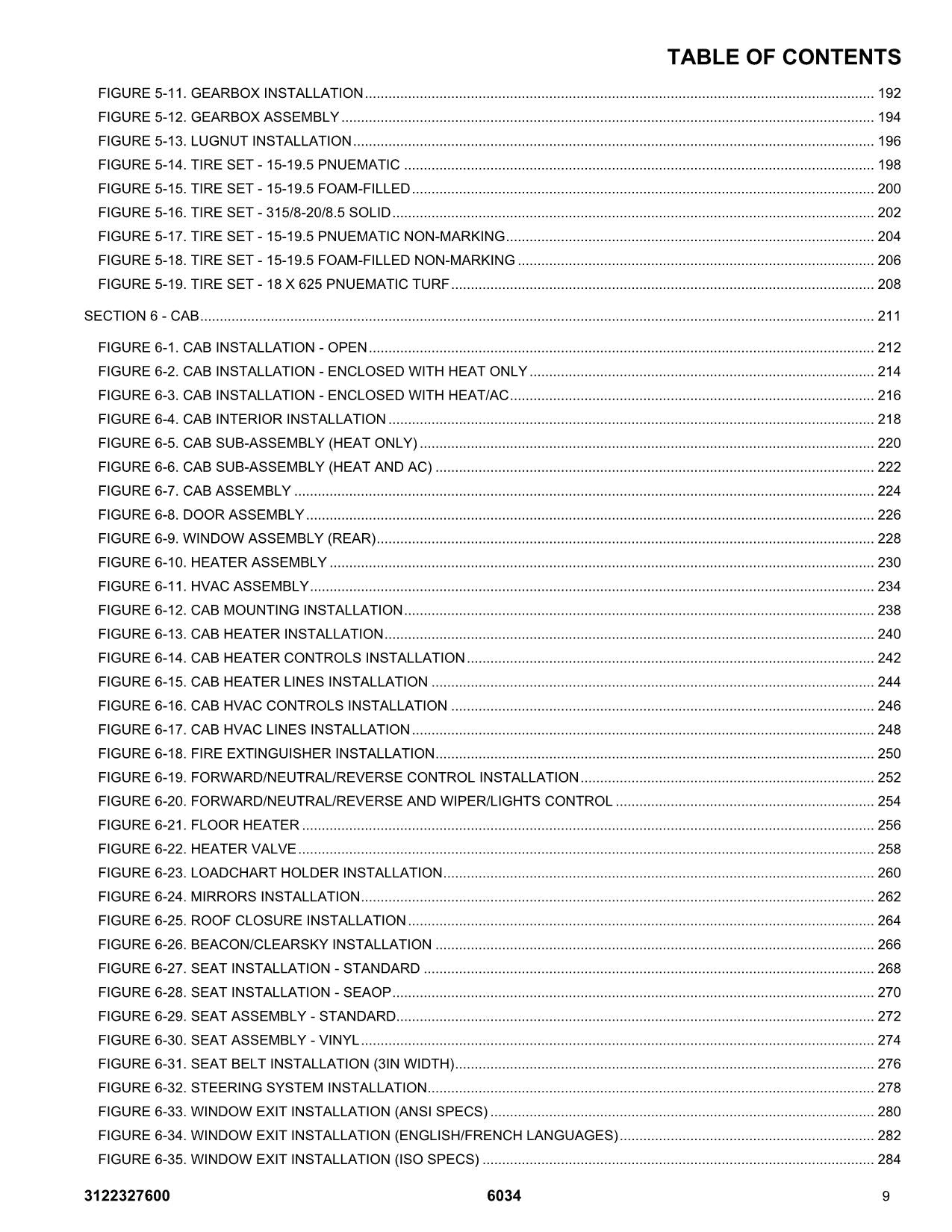 SKYTRAK 6034 Telehandler Parts Catalog Manual