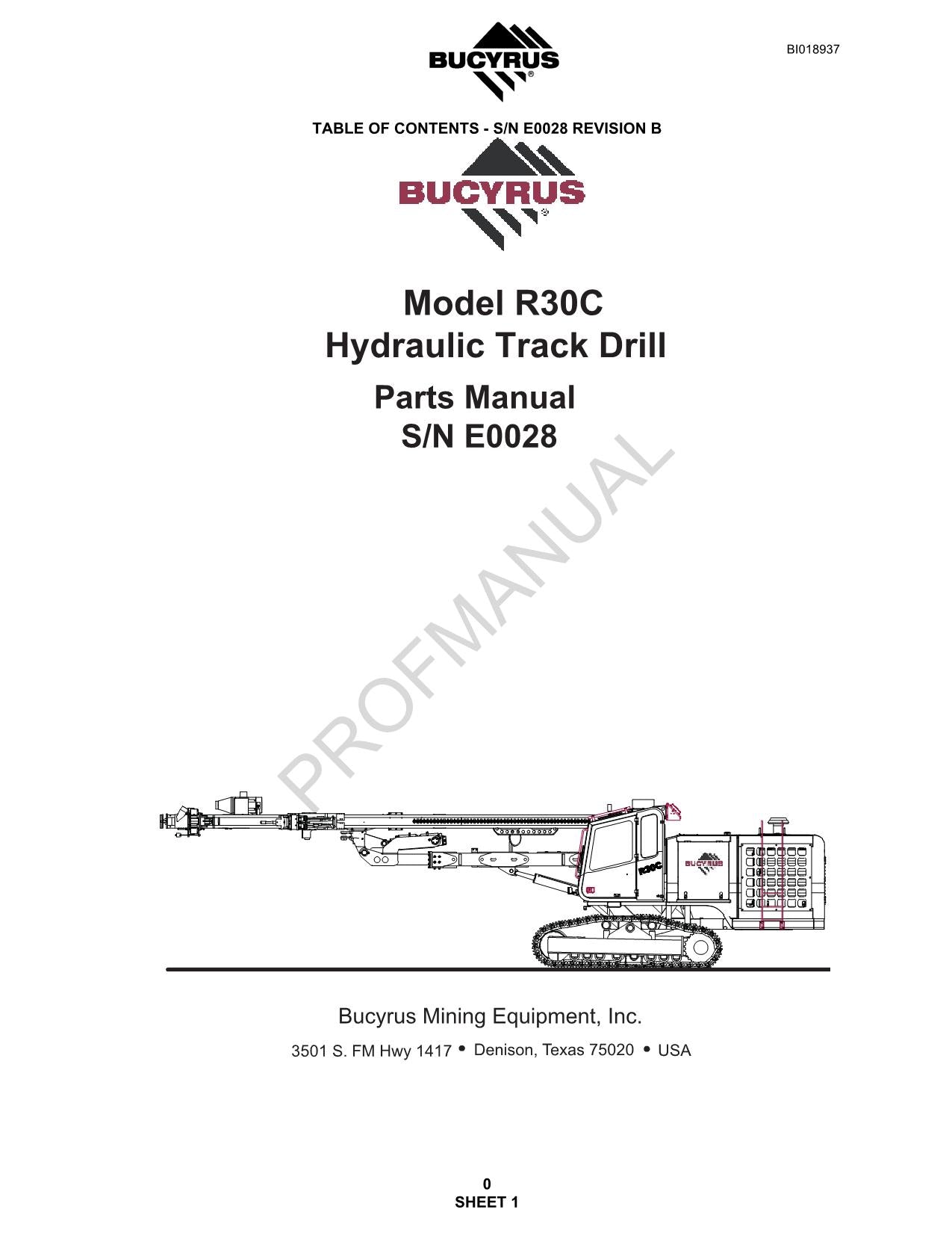 Catalogue de pièces détachées pour foreuse à chenilles Caterpillar Cat MD5075 série E0028