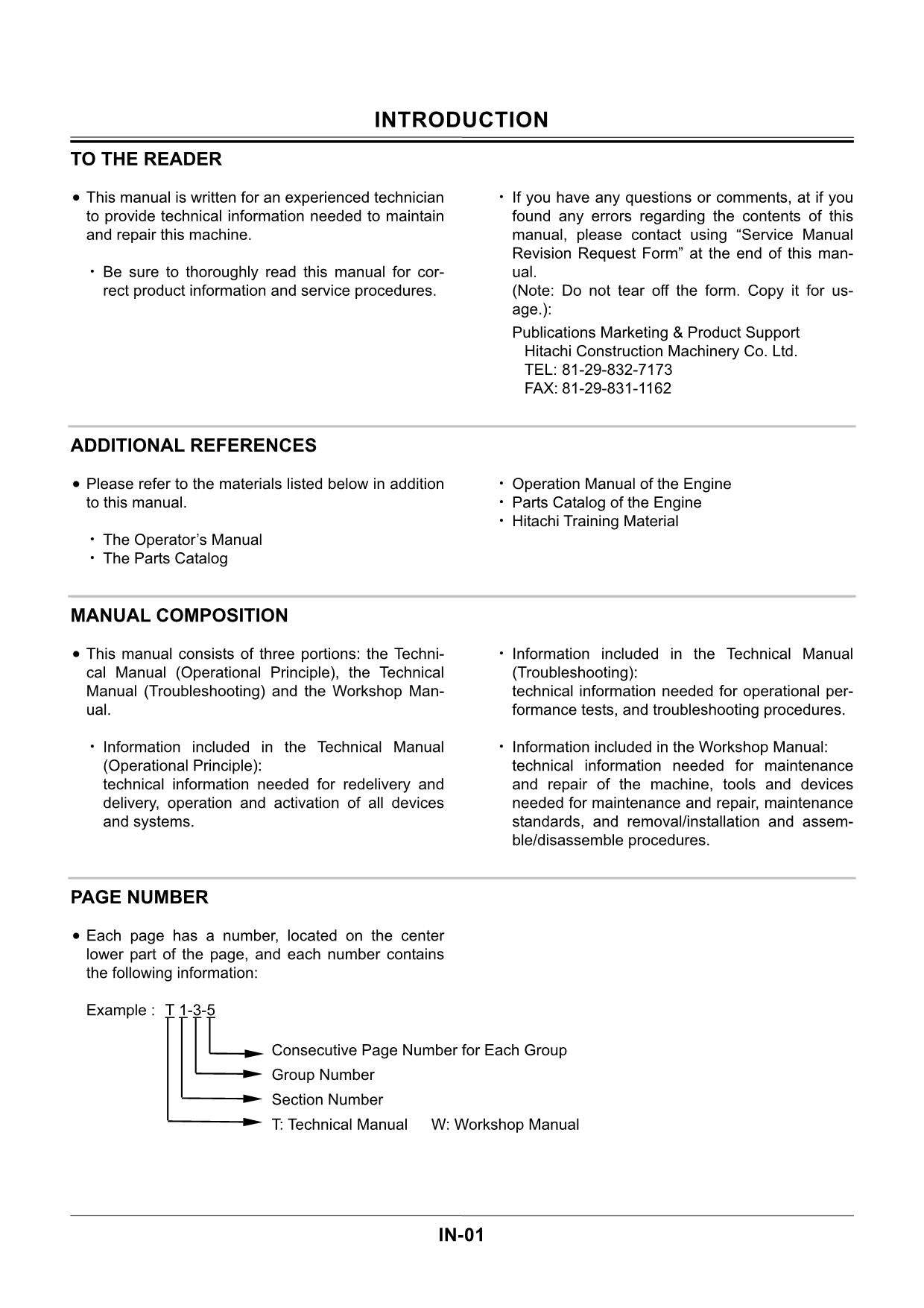 Hitachi ZX330 ZX330LC ZX350H Excavator Workshop Service manual W1HH-E-01