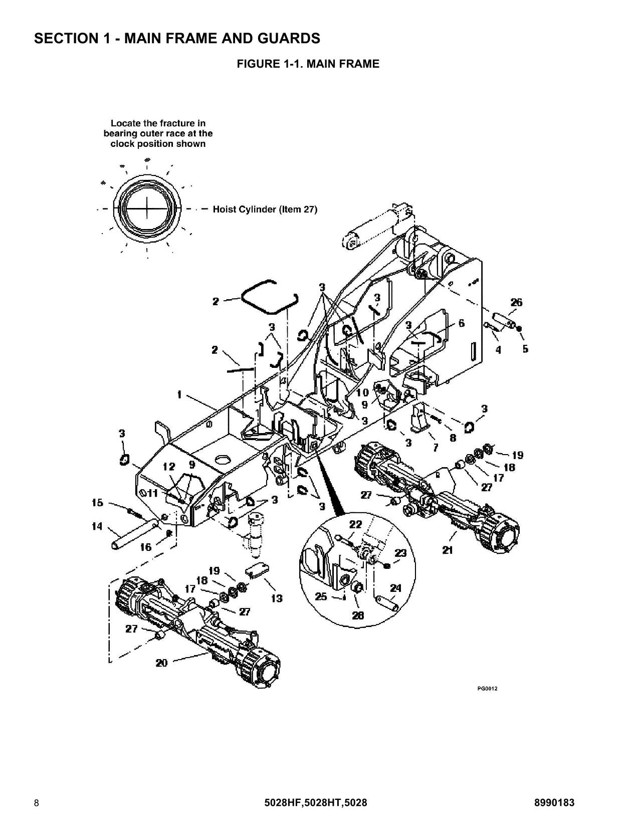 SKYTRAK 5028 5028HF 5028HT Telehandler Parts Catalog Manual