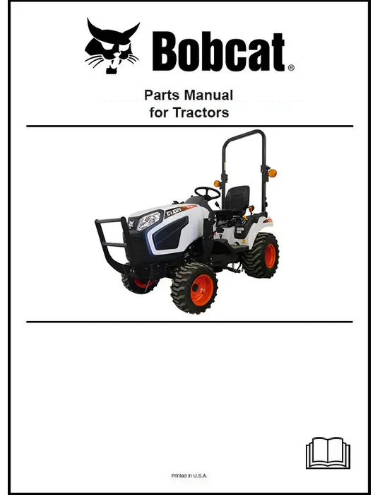 Bobcat CT1021 Compact Tractor Parts Catalog Manual B4VF11001-