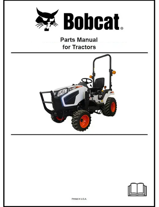 Bobcat CT1021 Compact Tractor Parts Catalog Manual B4VF11001-