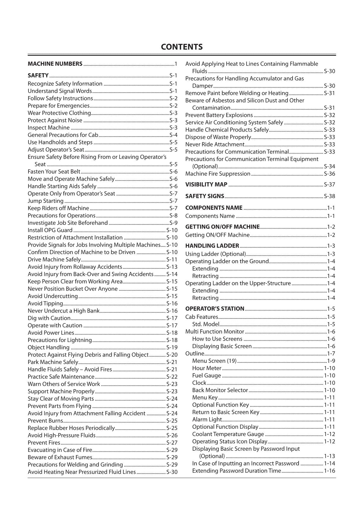 HITACHI EX1200-6 HYDRAULIC EXCAVATOR OPERATORS MANUAL