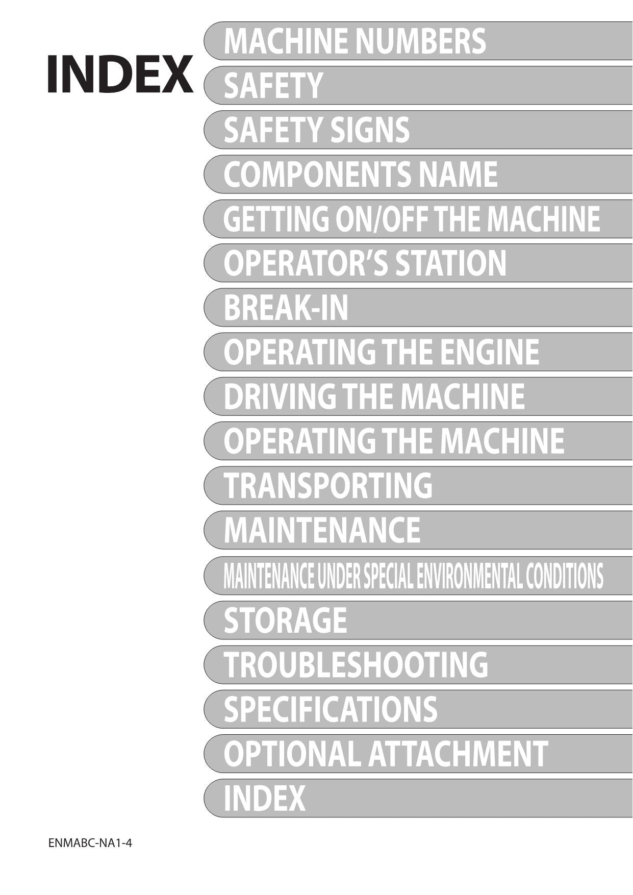 HITACHI 17U-5N 26U-5N HYDRAULIC EXCAVATOR OPERATORS MANUAL