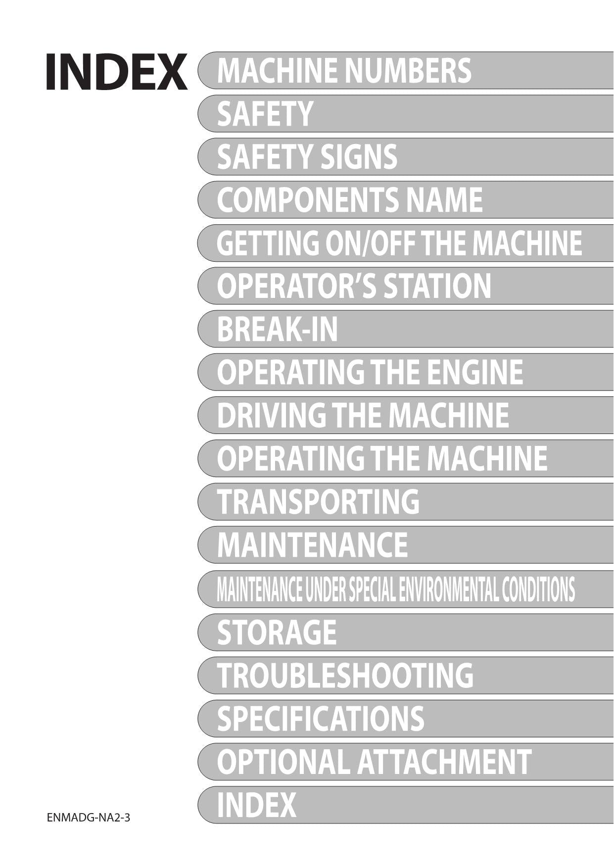 HITACHI 30U-5N 35U-5N 50U-5N 60USB-5N EXCAVATOR OPERATORS MANUAL