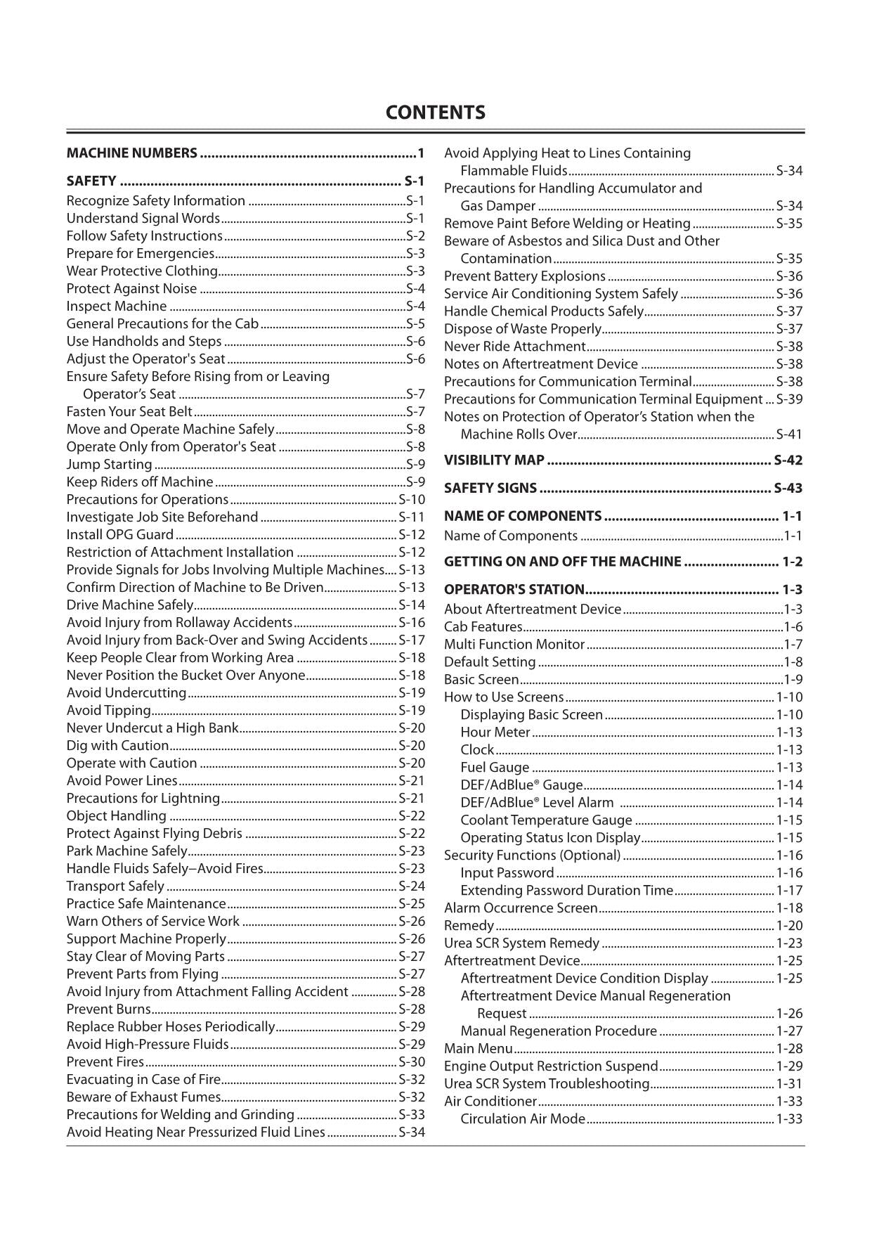 HITACHI 345USLC-6N HYDRAULIC EXCAVATOR OPERATORS MANUAL