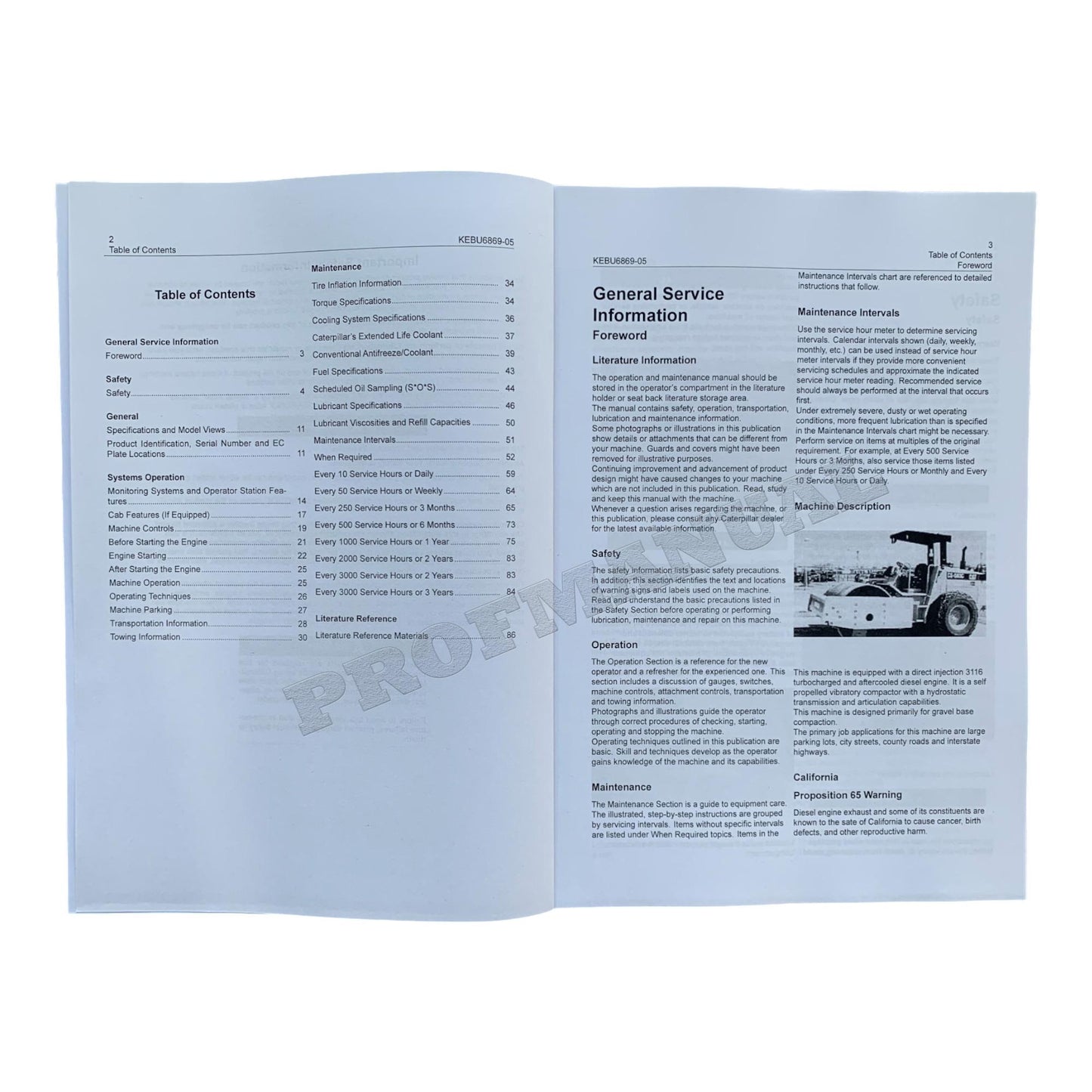 Compacteur vibrant Caterpillar CS 573C CS 583C Opérateurs Maintenance