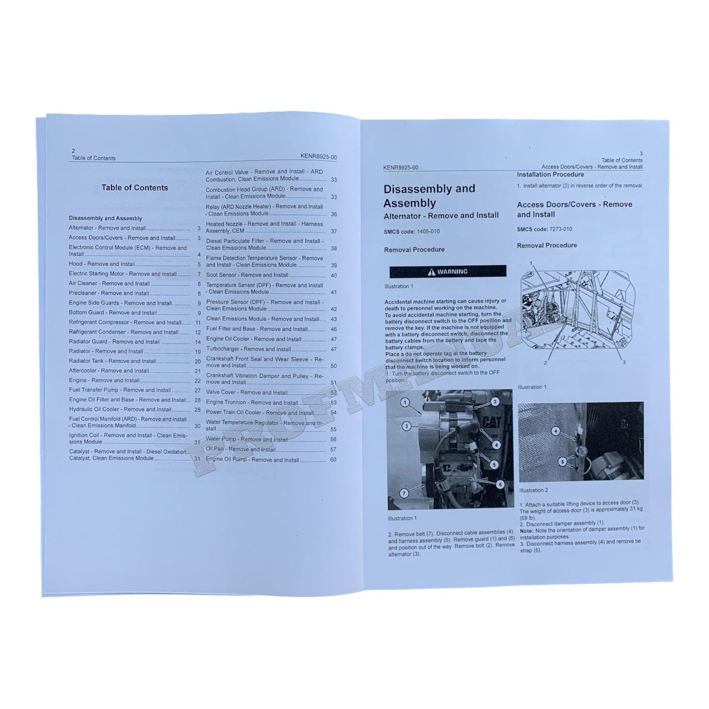 Caterpillar C15 C18 ENGINE D8T Tractor Engine Manual Disassem Assem +Suppl