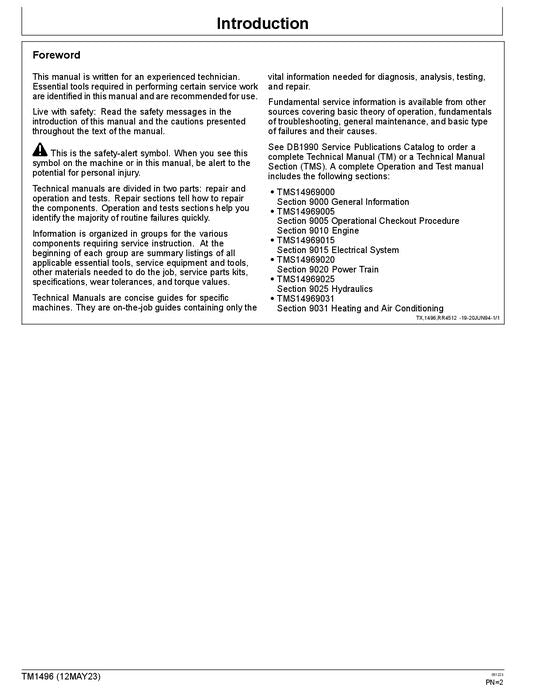 JOHN DEERE 300D 310D 315D BACKHOE LOADER OPERATION TEST SERVICE MANUAL