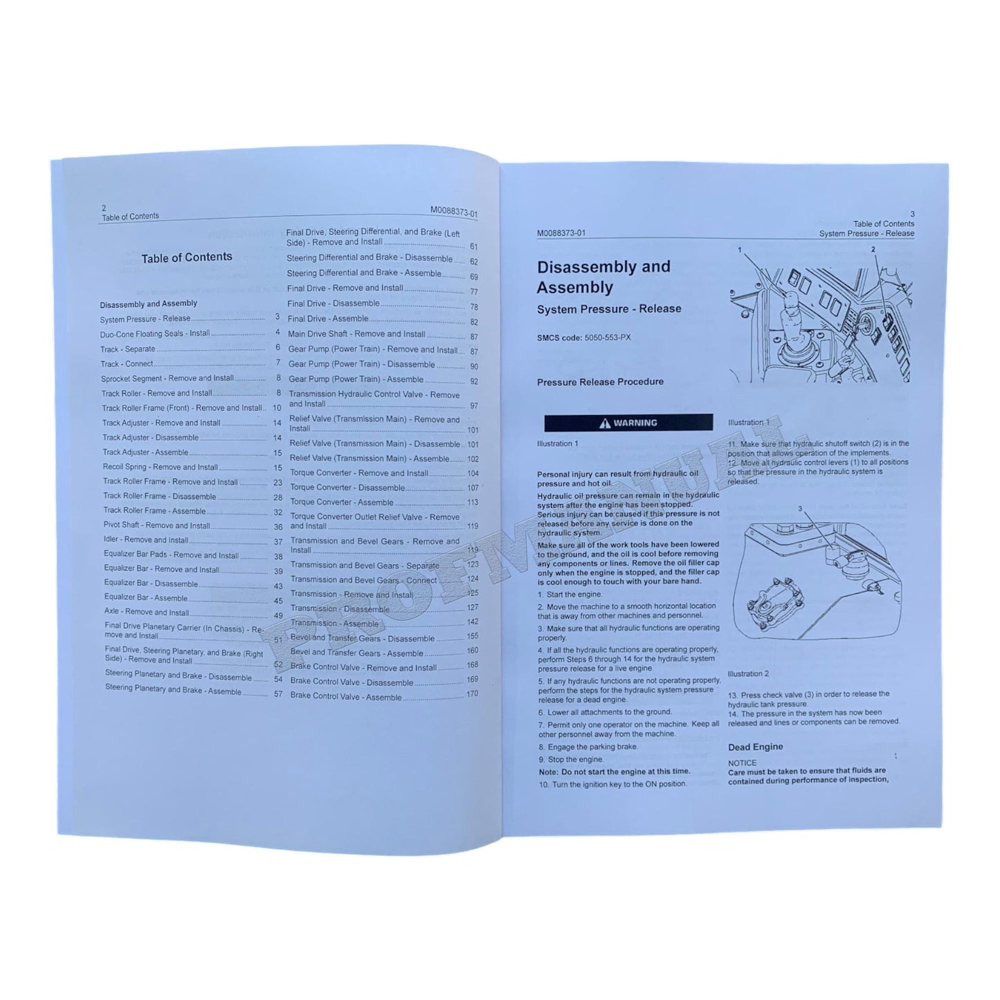 Caterpillar D8T Track Tractor Power Train Manual Disassembly Assembly AW41 Up