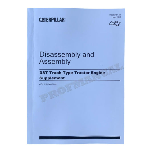 Caterpillar D8T Track Tractor Engine Supplement Manual Disassembly Assem AW41 Up