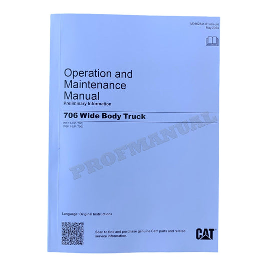 Caterpillar Cat 706 Wide Body Truck Operators Maintenance Manual