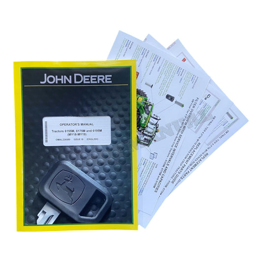 JOHN DEERE 6155M 6175M 6195M TRACTOR OPERATORS MANUAL SN MY2018-MY2019 + BONUS!