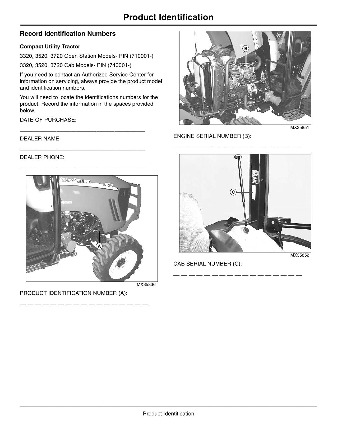 JOHN DEERE 3032E 3038E TRACTOR OPERATORS MANUAL AUSTRALIA 710001-