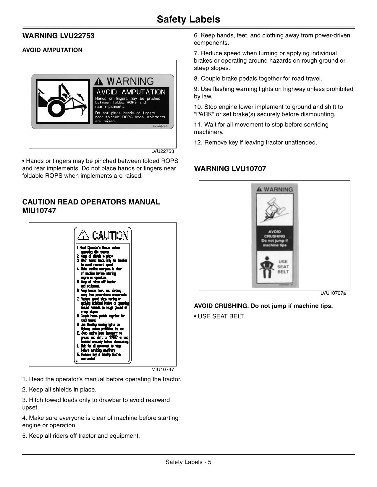 JOHN DEERE 3032E 3038E TRACTOR OPERATORS MANUAL AUSTRALIA 710001-