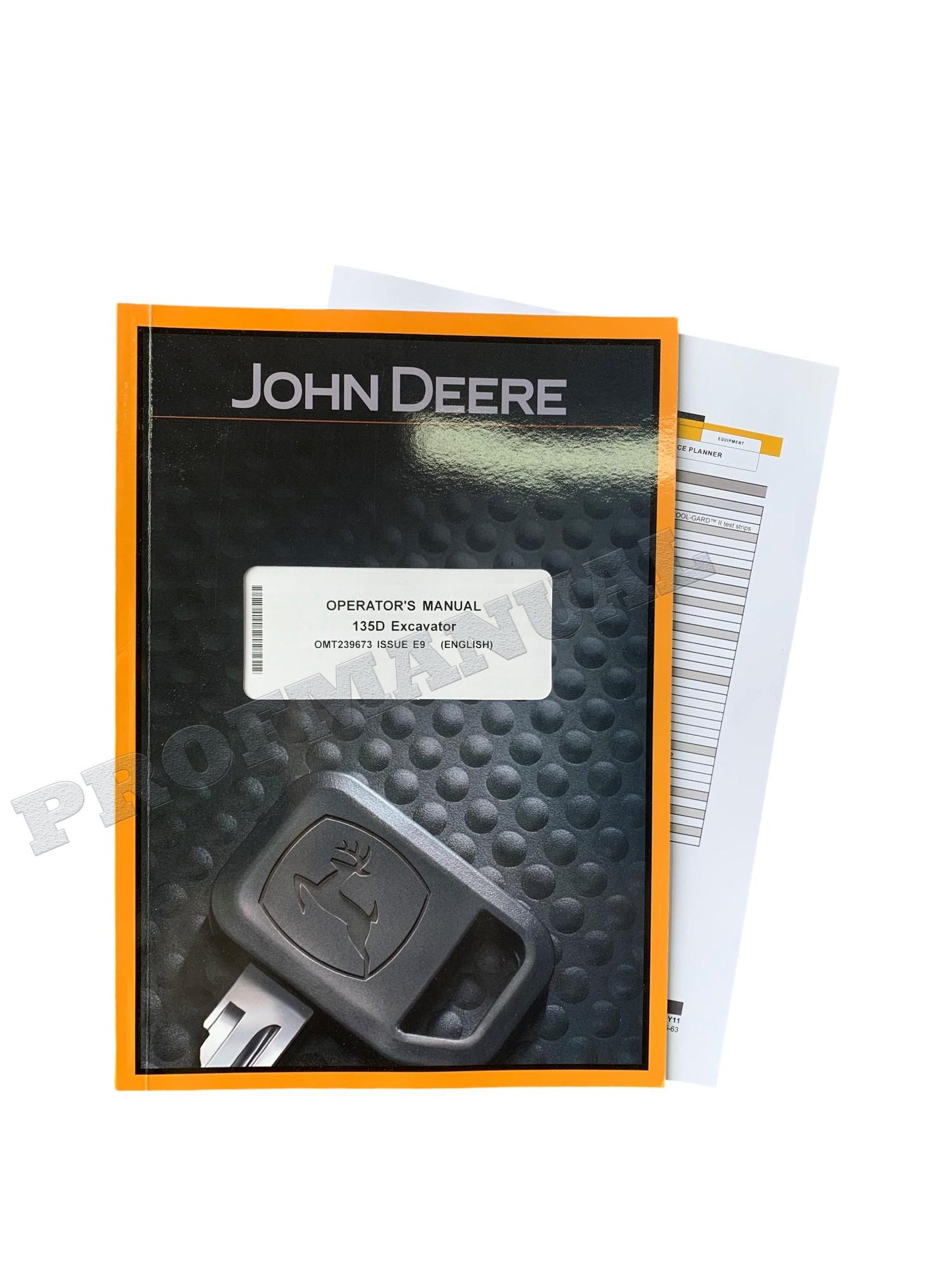 JOHN DEERE 135D EXCAVATOR OPERATORS MANUAL + !BONUS!