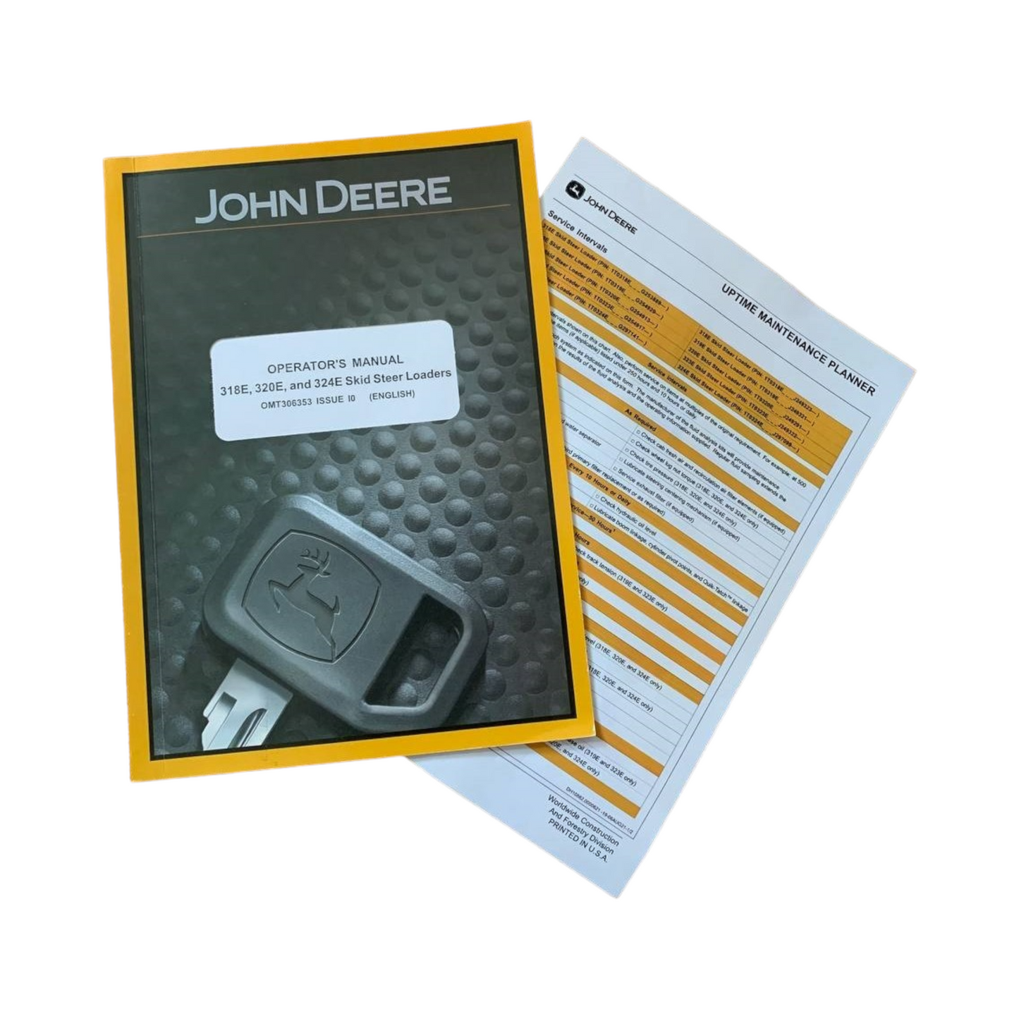 JOHN DEERE 318E 320E 324E SKID STEER OPERATORS MANUAL + BONUS