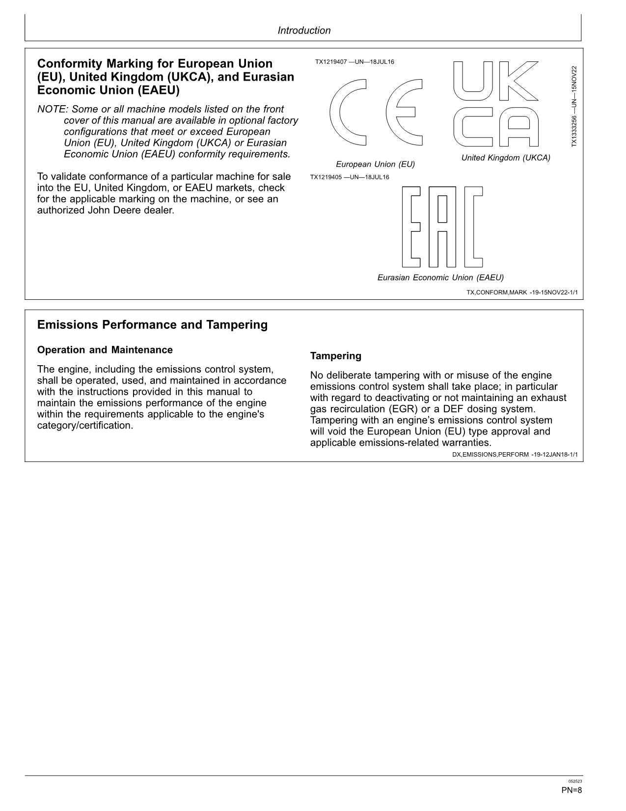 JOHN DEERE 60 P EXCAVATOR OPERATOR MANUAL ser _J_00001—