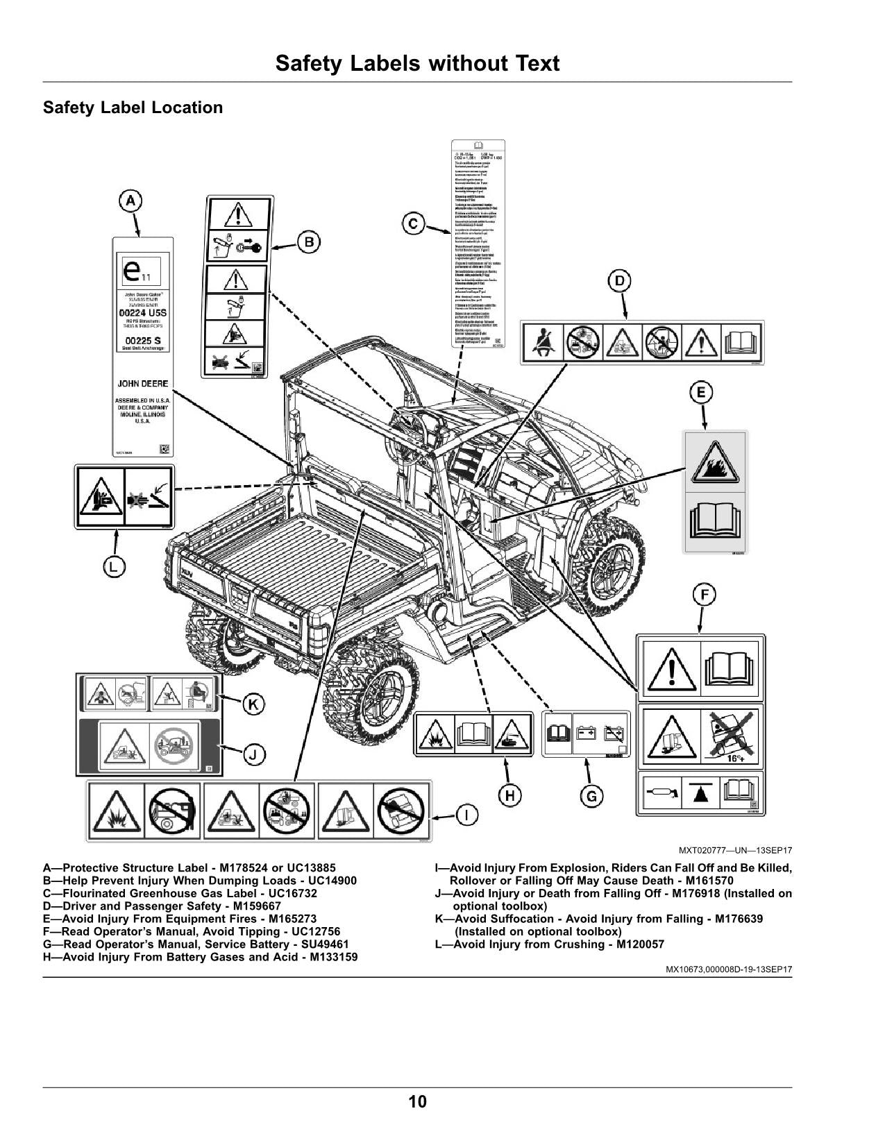 JOHN DEERE XUV835E XUV835R XUV835M GATOR OPERATORS MANUAL 010001-