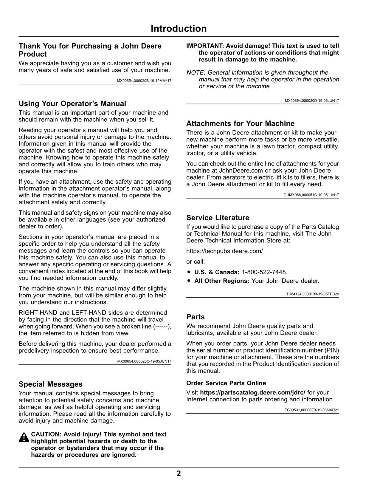 JOHN DEERE  XUV835E XUV835M XUV835R  GATOR OPERATORS MANUAL