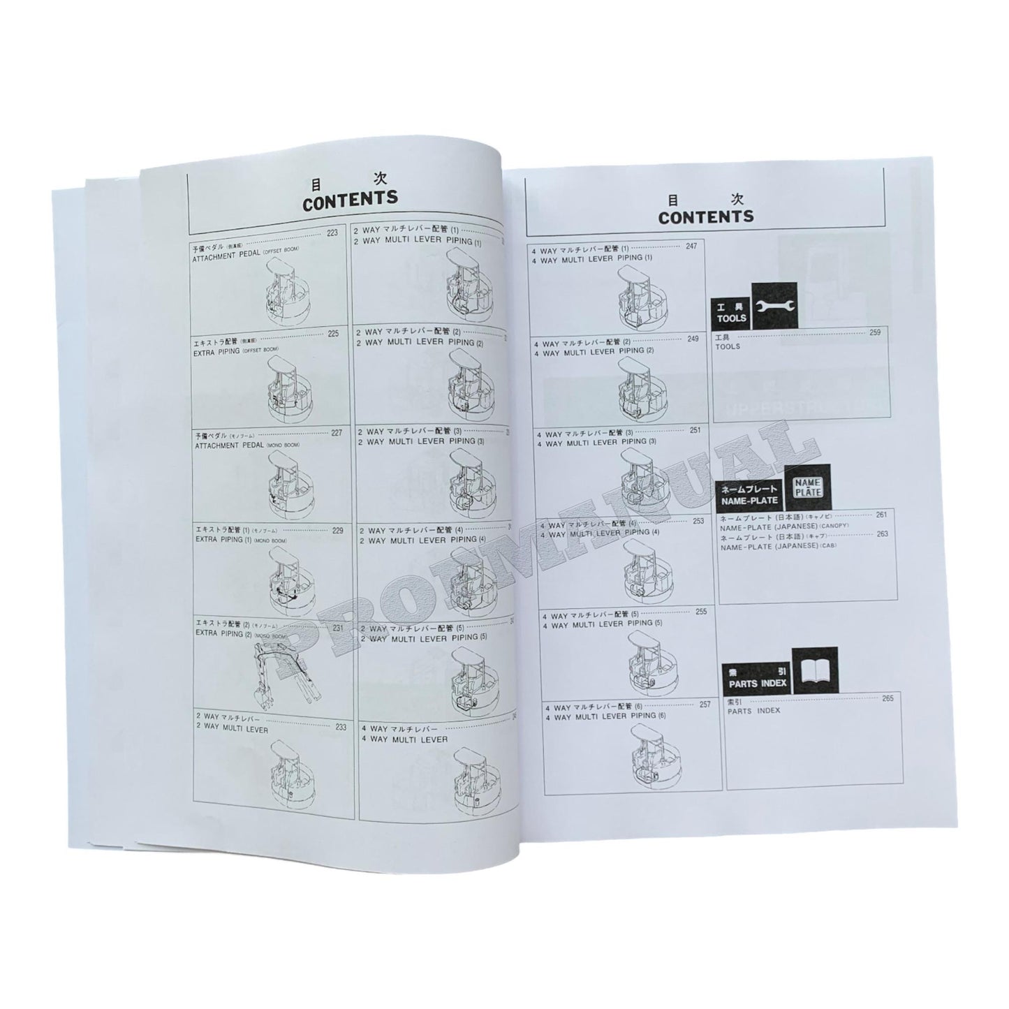 Hitachi EX30UR-2 excavator parts catalog manual