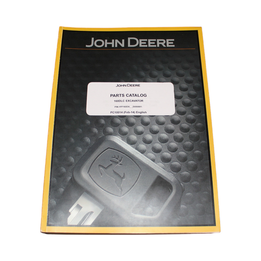 JOHN DEERE 160DLC EXCAVATOR PARTS CATALOG MANUAL