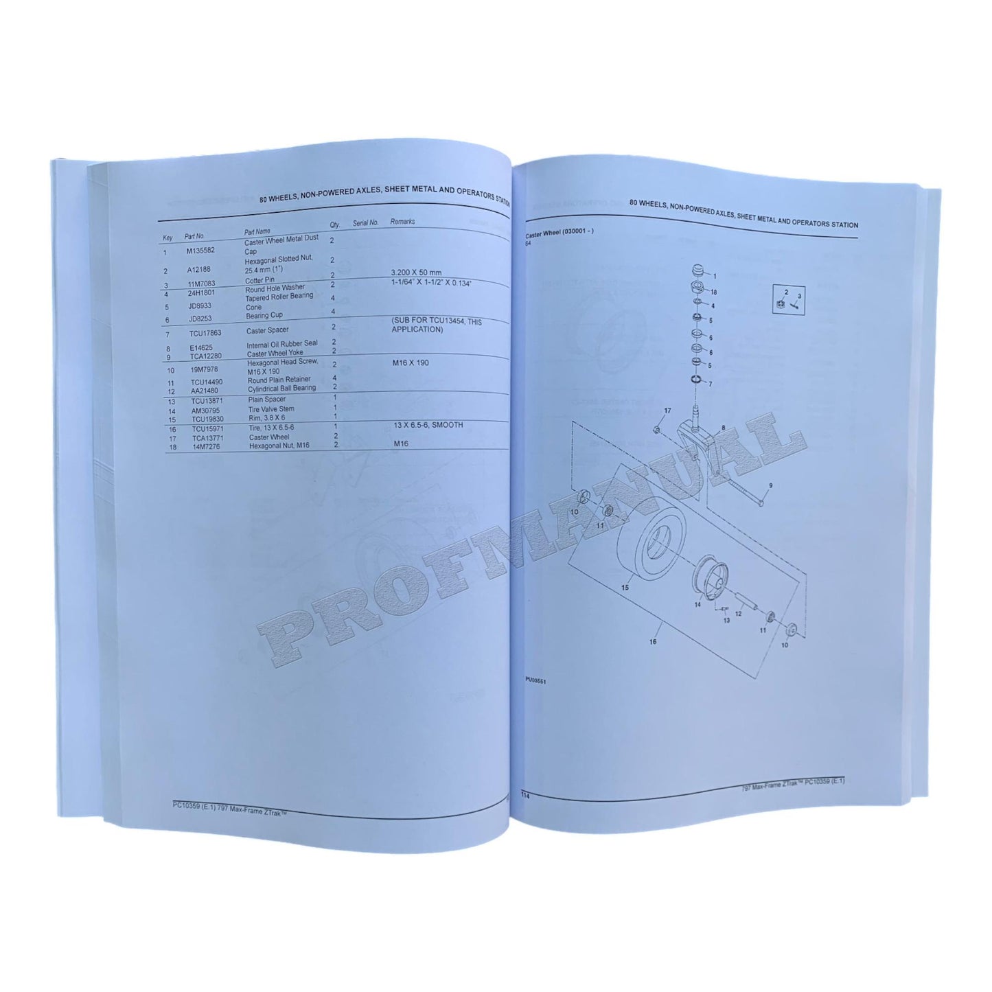 John Deere 797 Max-Frame ZTrak Parts Catalog Manual + !BONUS!