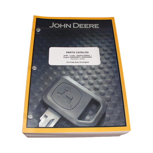 MANUEL DU CATALOGUE DES PIÈCES DU CHARGEUR JOHN DEERE 624K sn 642665- 