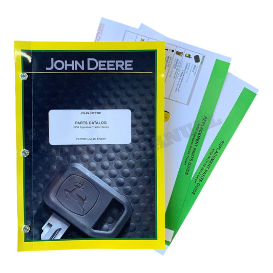 JOHN DEERE X758 TRACTOR PARTS CATALOG MANUAL + !BONUS!