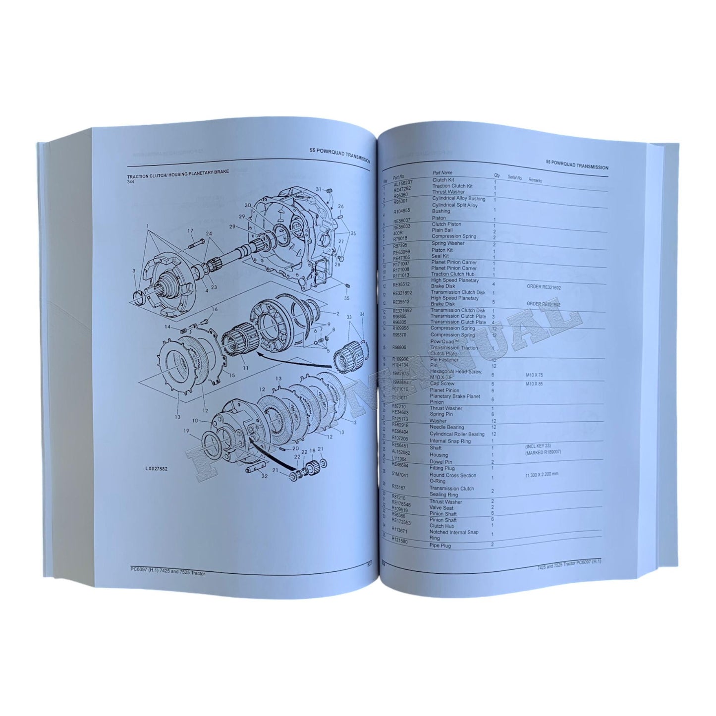 JOHN DEERE 7425 7525 TRAKTOR ERSATZTEILKATALOGHANDBUCH