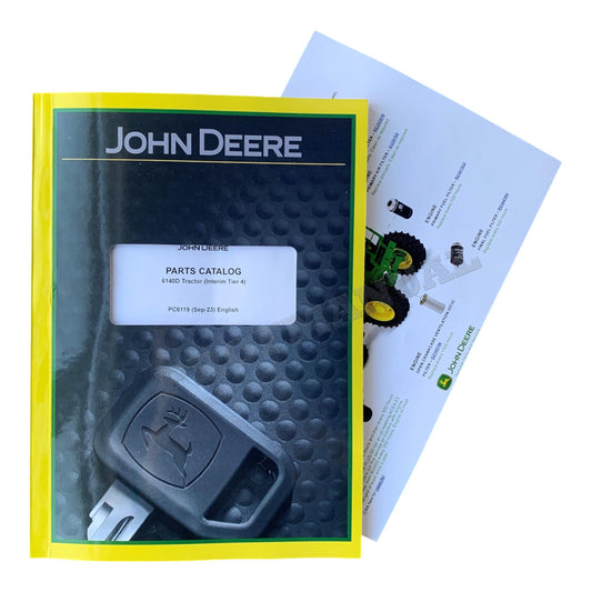 JOHN DEERE 6140D TRACTOR PARTS CATALOG MANUAL PC6119 + !BONUS!