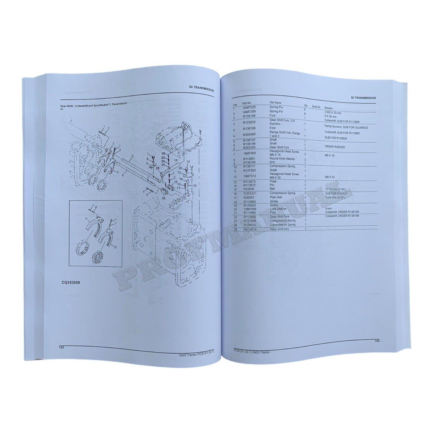 JOHN DEERE 5403 TRAKTOR ERSATZTEILKATALOGHANDBUCH