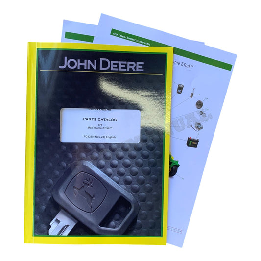 John Deere 777 Max-Frame ZTrak Parts Catalog Manual + !BONUS!