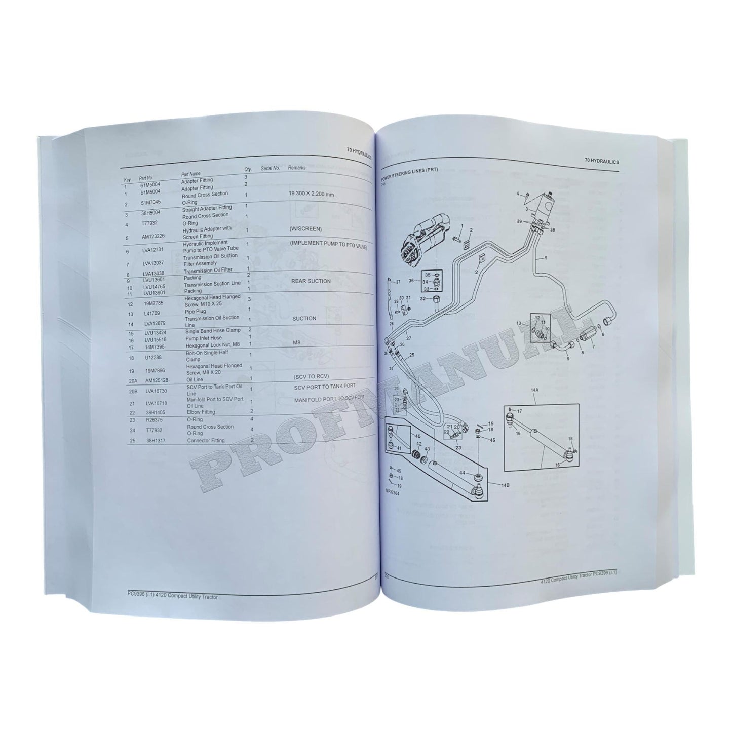 JOHN DEERE 4120 TRACTOR PARTS CATALOG MANUAL PC9396