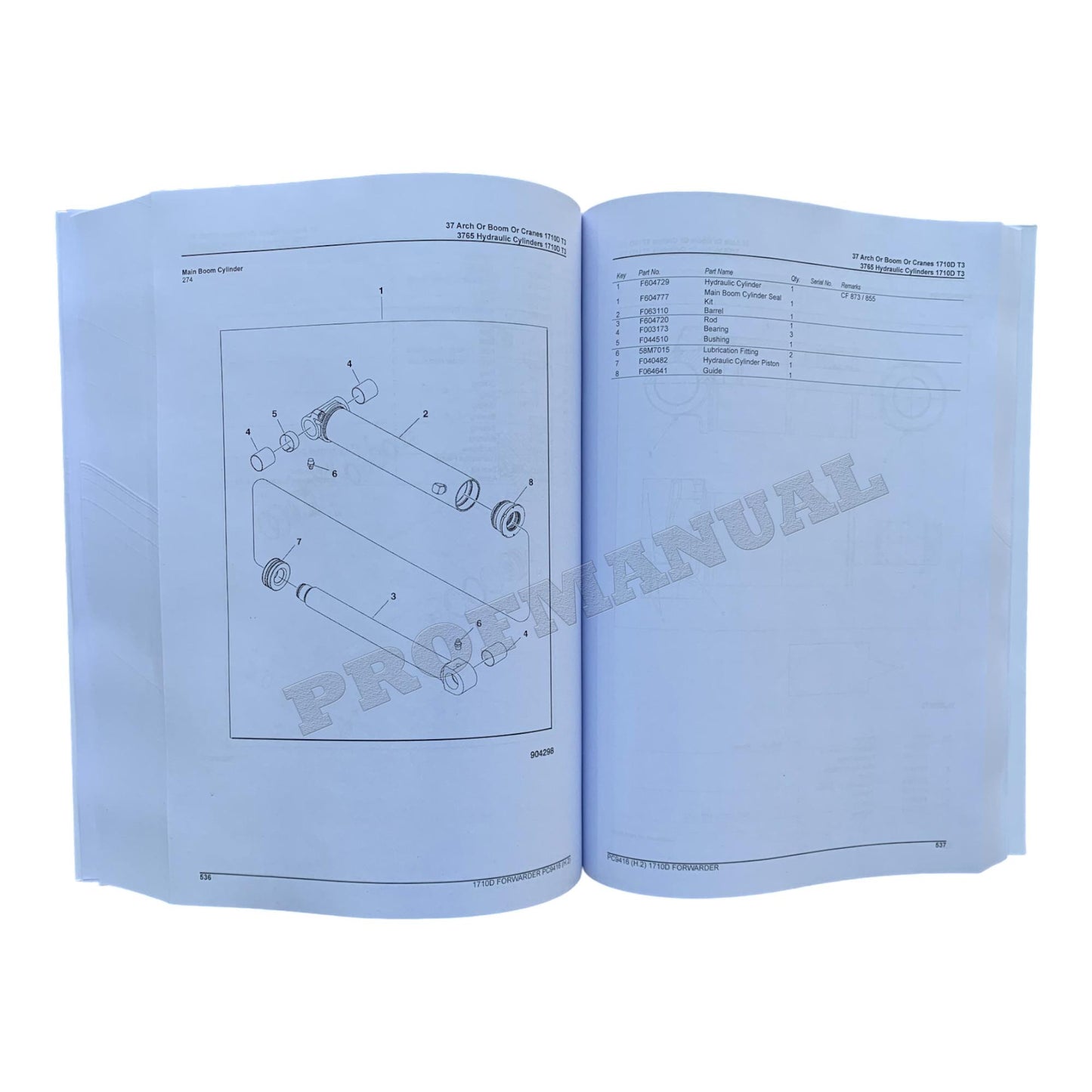 JOHN DEERE 1710D T3 1711D FORWARDER PARTS CATALOG MANUAL PC9416