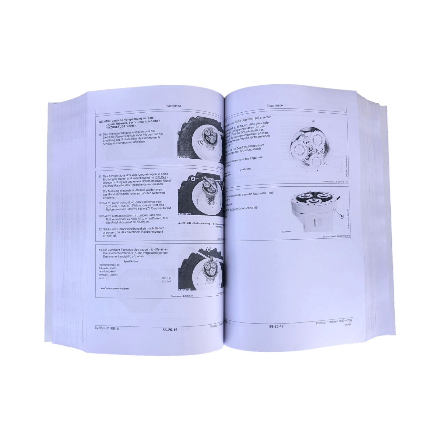 JOHN DEERE 6830 6930 TRAKTOR REPARATURHANDBUCH WERKSTATTHANDBUCH