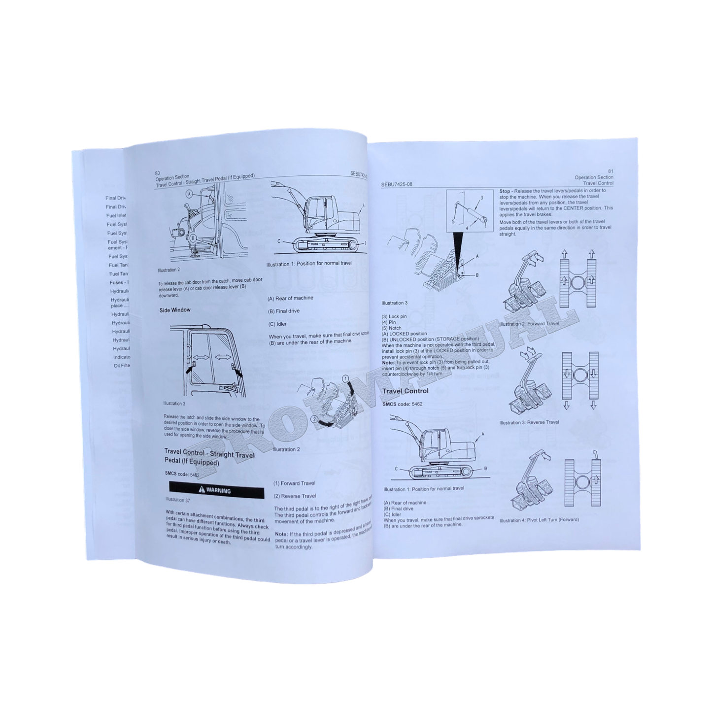 Caterpillar 315C Excavator Operators Maintenance Manual SEBU7425