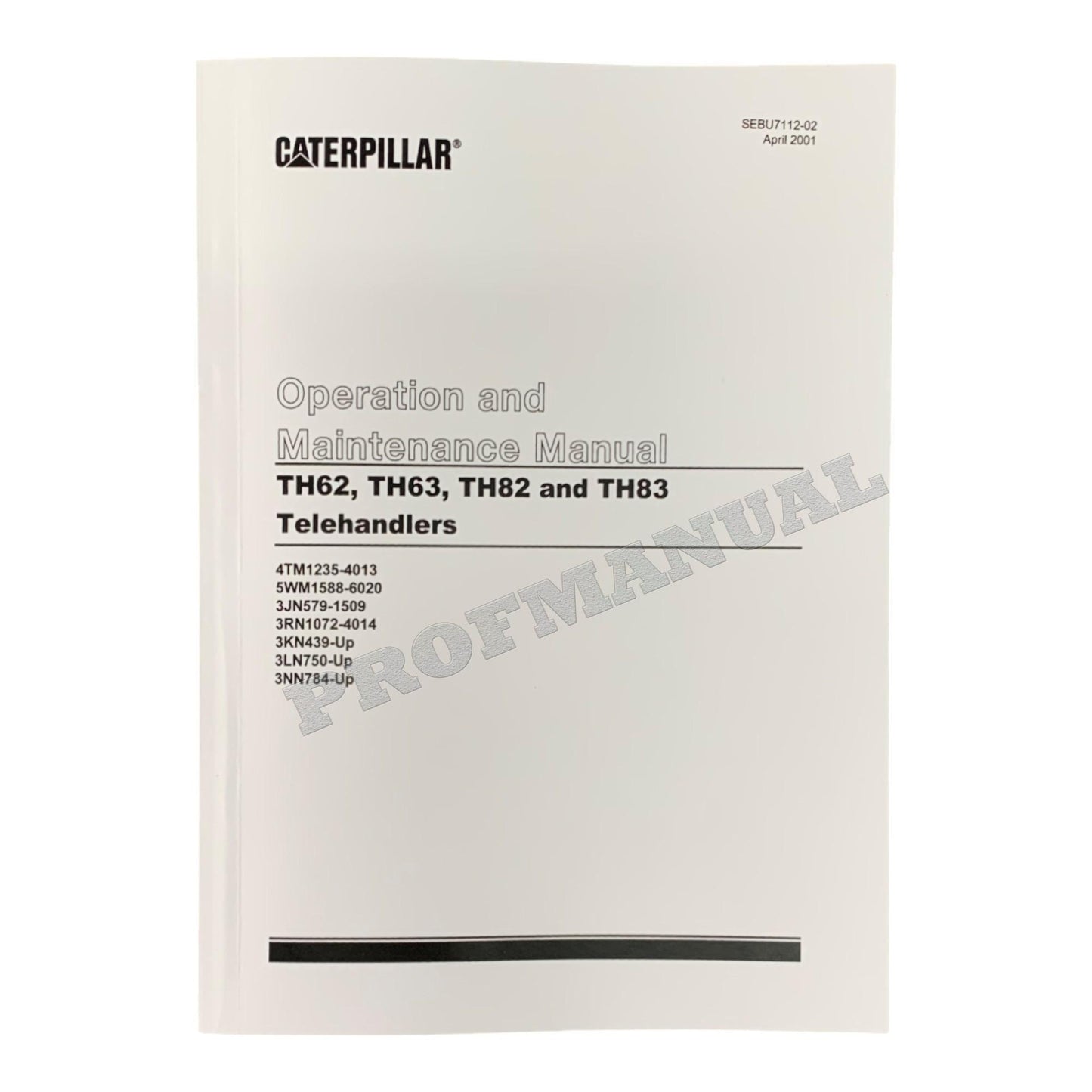 Caterpillar TH62 TH63 TH82 TH83 Telehandler Operators Manual SEBU7112