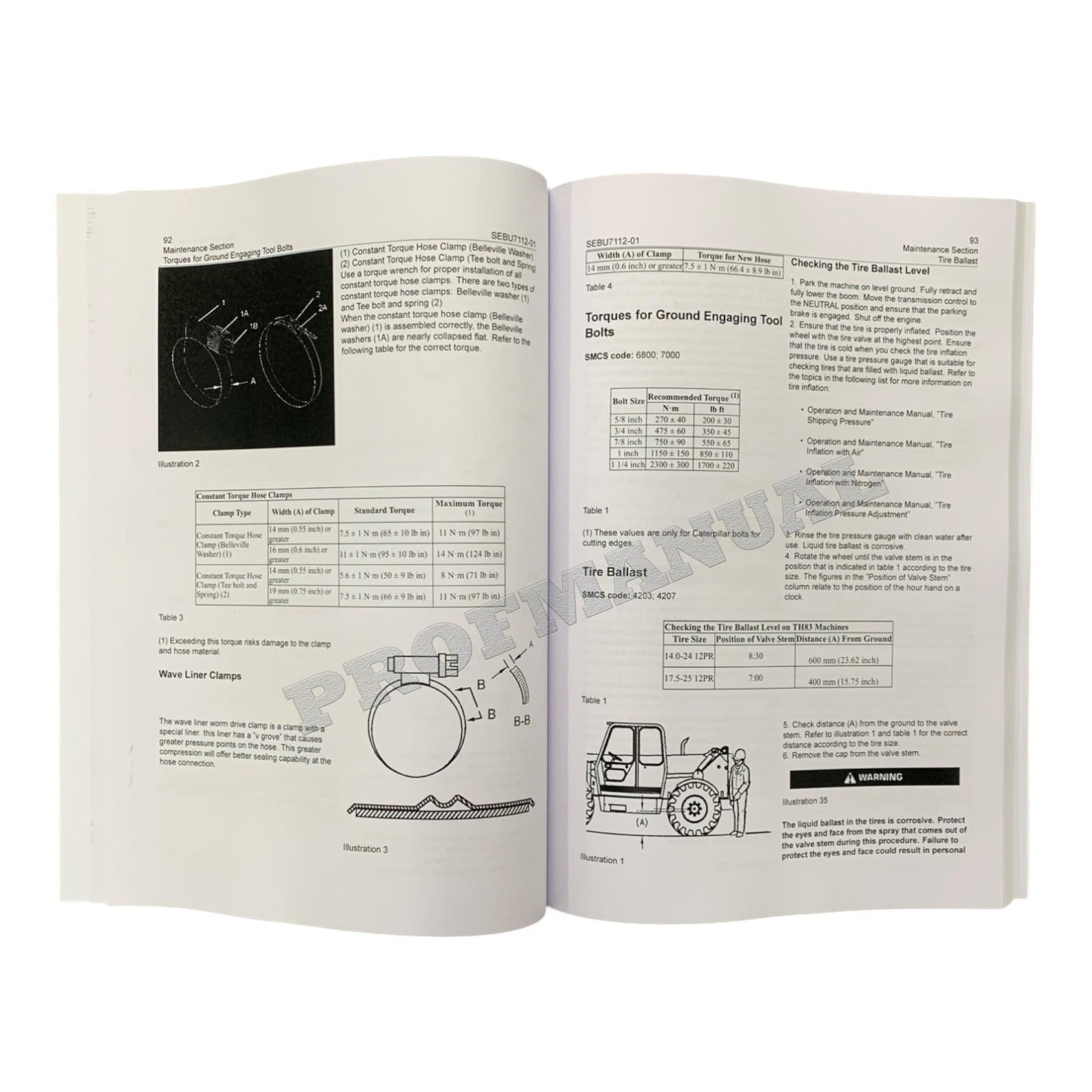 Caterpillar TH62 TH63 TH82 TH83 Telehandler Operators Manual SEBU7112