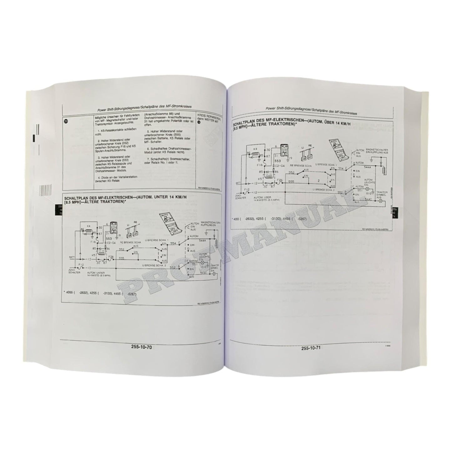 JOHN DEERE 4055 4255 4455 TRAKTOR DIAGNOSE REPARATURHANDBUCH PRÜFEN