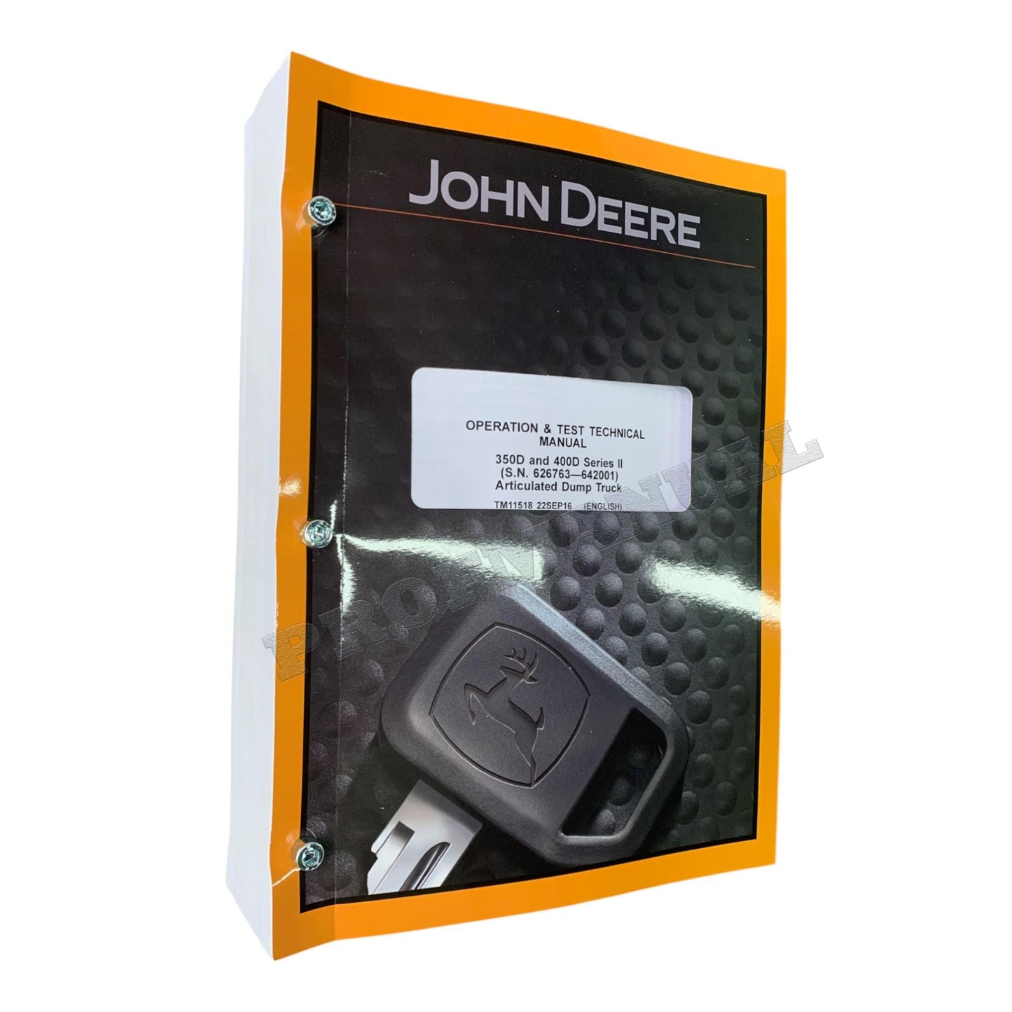 JOHN DEERE 350D 400D SER2 DUMP TRUCK OPERATION TEST MANUAL 626763-642001 +BONUS