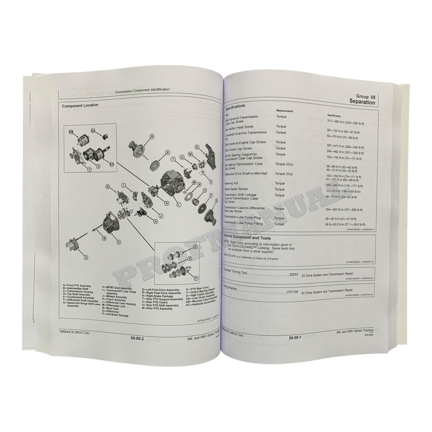 JOHN DEERE 5120M 5075M 5105MH 5095M 5105M FT4 V TRACTOR REPAIR SERVICE MANUAL