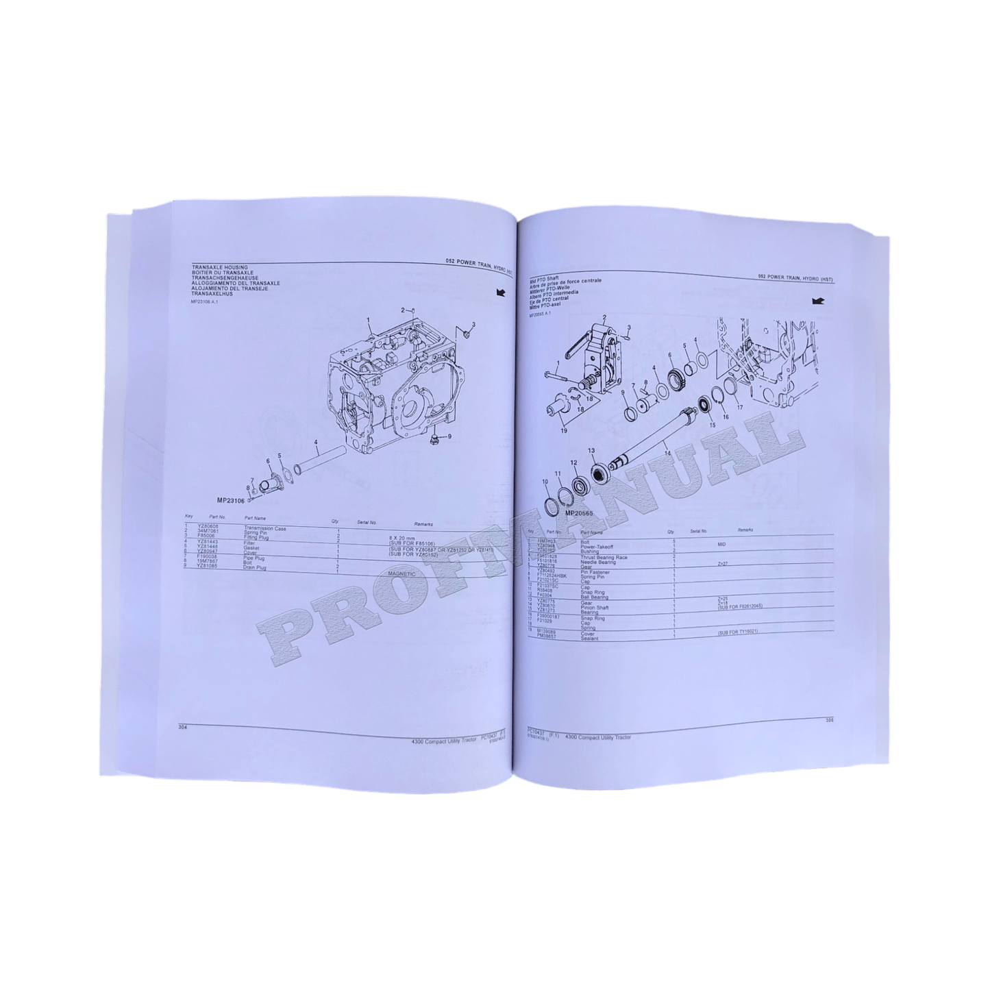 JOHN DEERE 4300 TRAKTOR-ERSATZTEILKATALOG-HANDBUCH + !BONUS! 