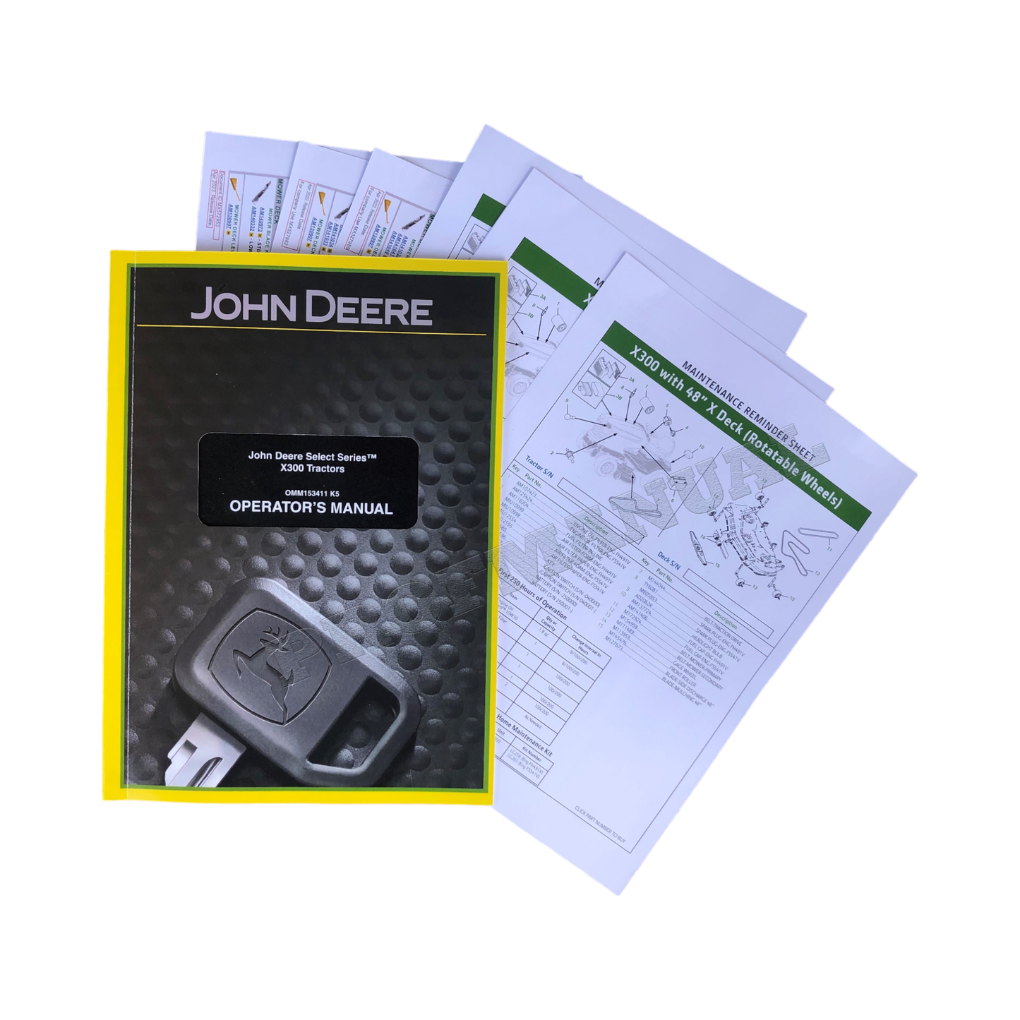 JOHN DEERE X300 X304 X320 X324 X340 TRAKTOR-BENUTZERHANDBUCH + !BONUS! 