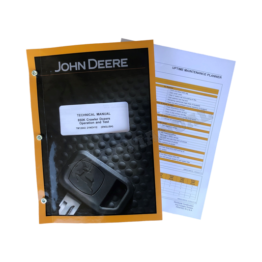 JOHN DEERE 850K CRAWLER DOZER OPERATION TEST SERVICE MANUAL + !BONUS!