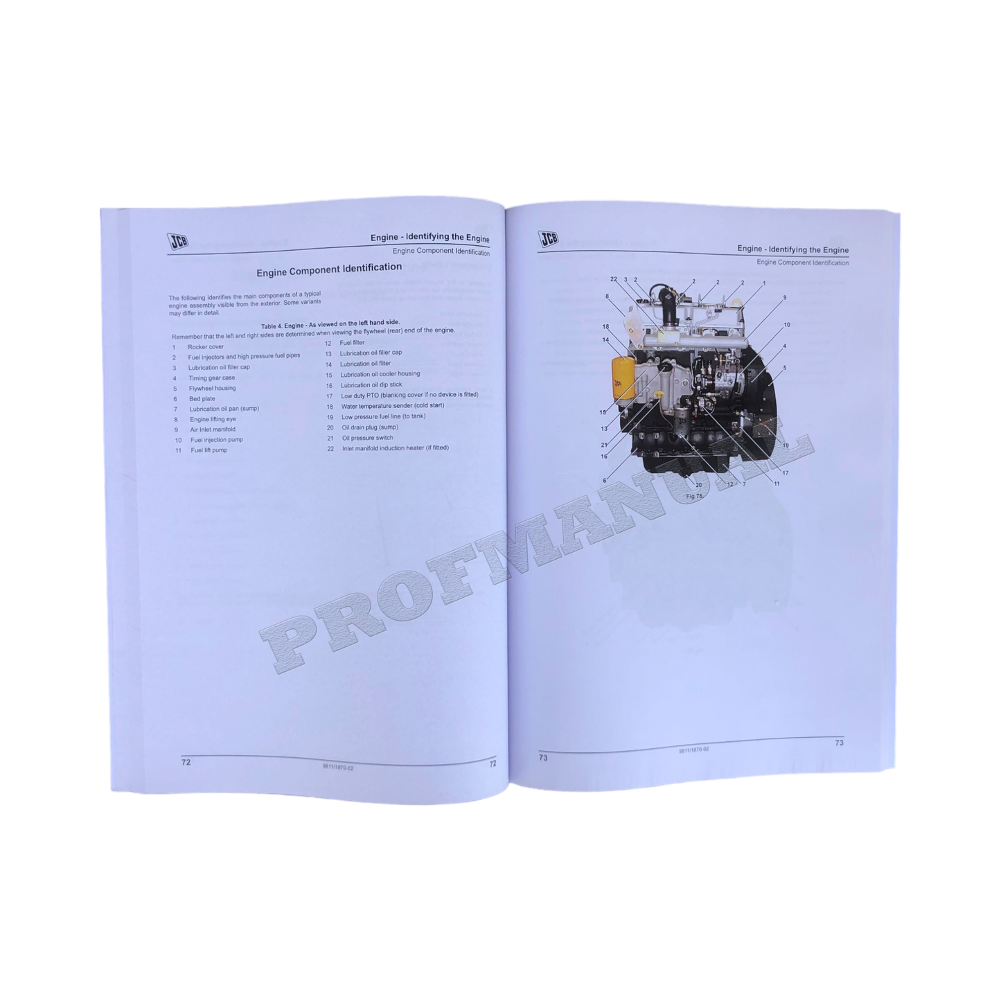 JCB G88QX G110X G110QX G120X G120QX GENERATOR Bedienungsanleitung