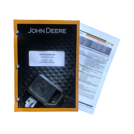 CATALOGUE DE PIÈCES DE RECHANGE POUR PELLE RÉTROCAVEUSE JOHN DEERE 410K + !BONUS!