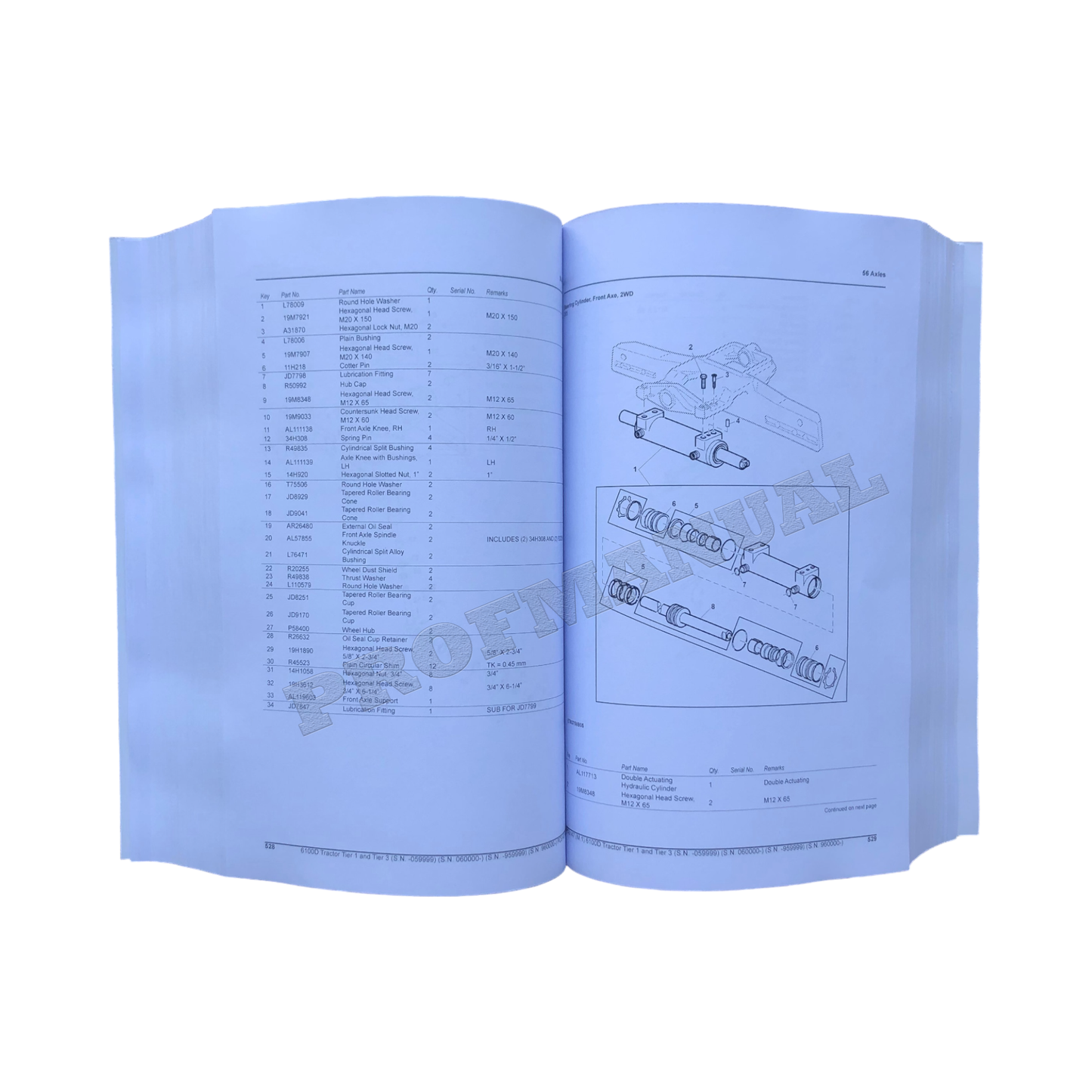 JOHN DEERE 6100D TRAKTOR-ERSATZTEILKATALOG-HANDBUCH + !BONUS!