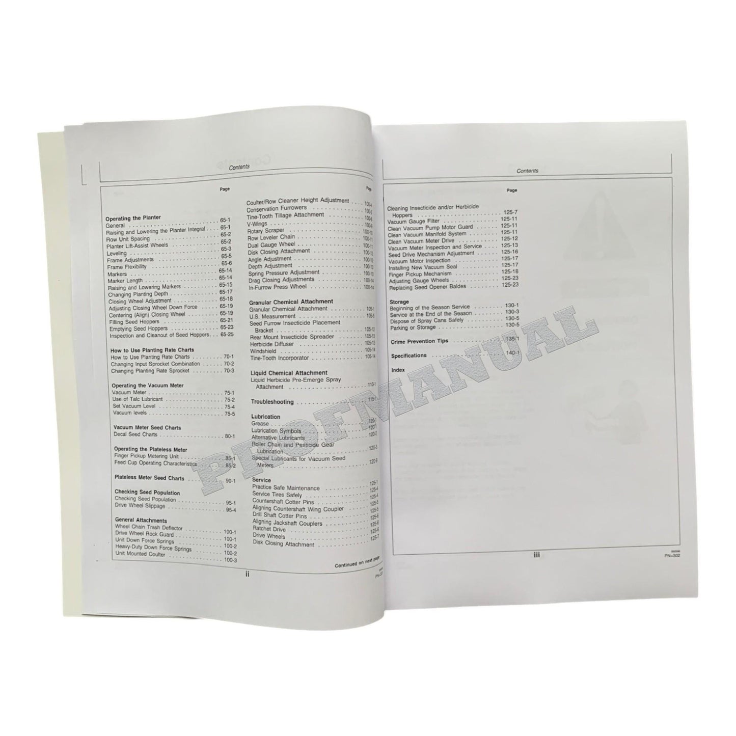 JOHN DEERE 1720 PLANTER OPERATORS MANUAL SERIAL NUMBER 665101-665999