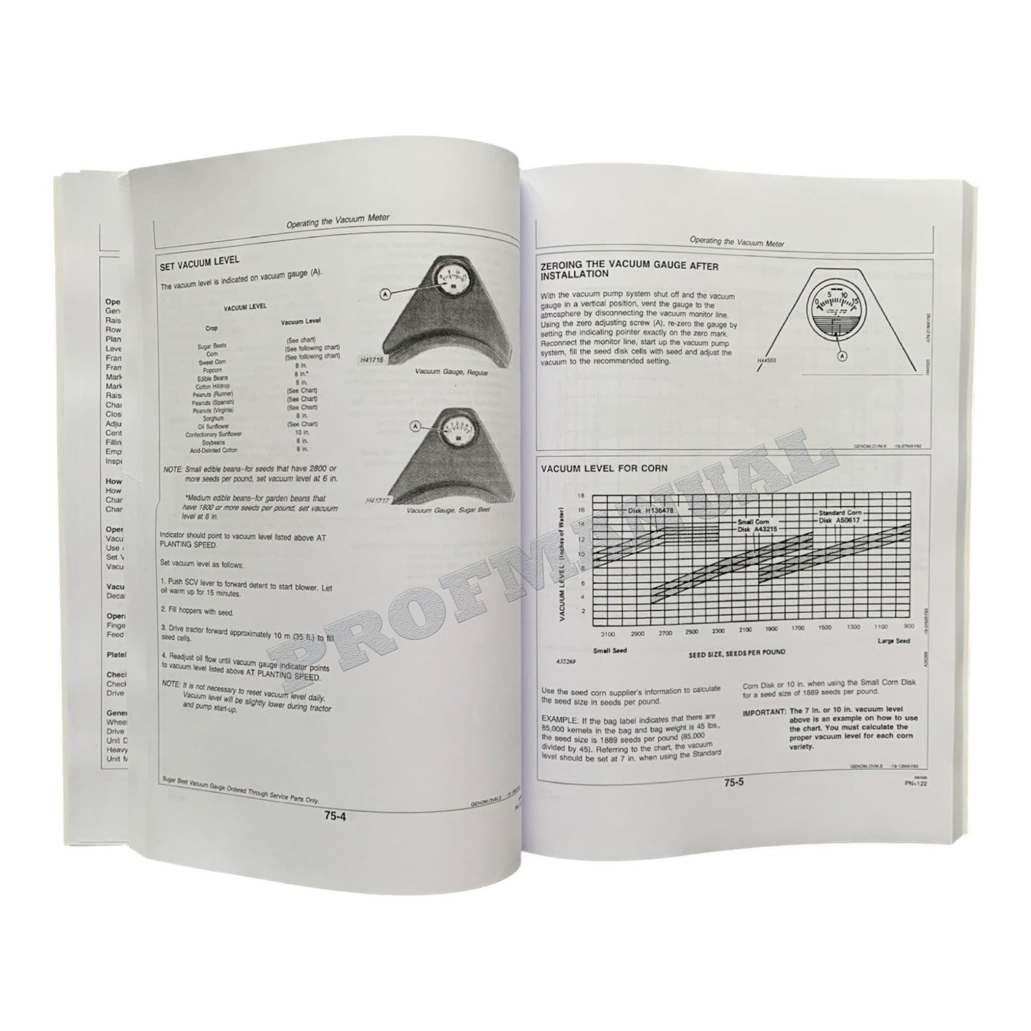 JOHN DEERE 1720 PLANTER OPERATORS MANUAL SERIAL NUMBER 665101-665999